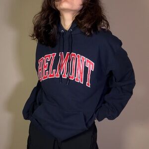 CHAMPION Navy and Red Belmont Hoodie